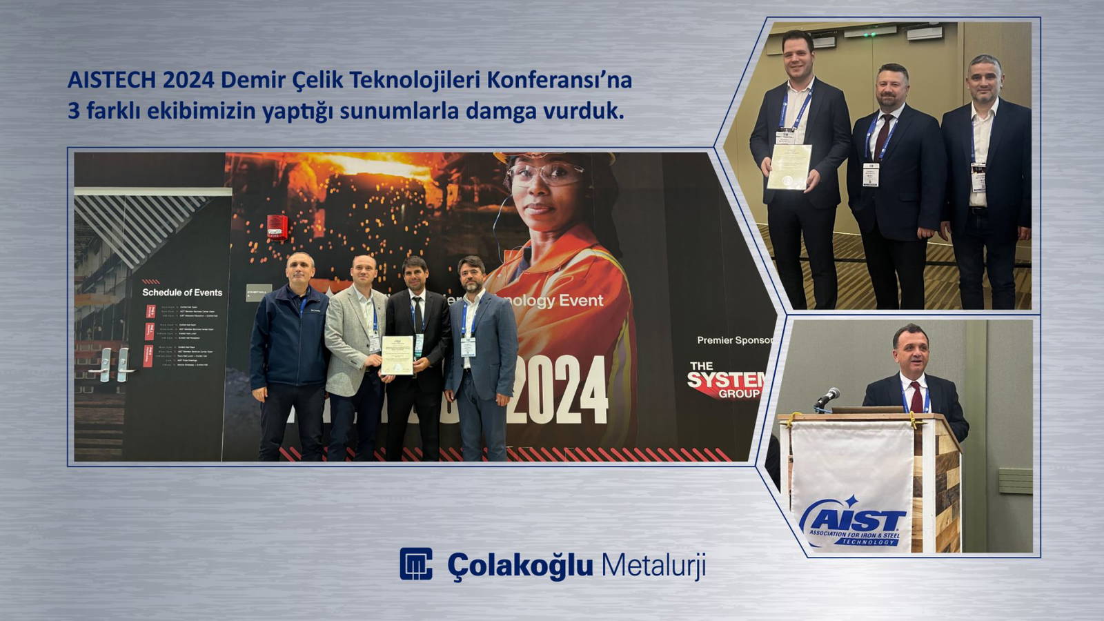 AISTECH 2024 Konferansı'nda ÇOLAKOĞLU Metalurji'ye Üç Ödül