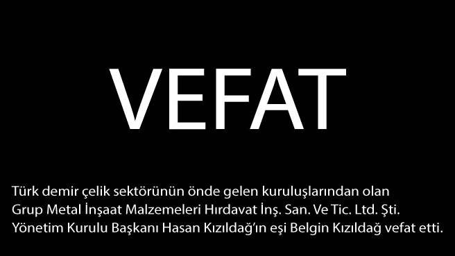 Belgin Kızıldağ vefat etti