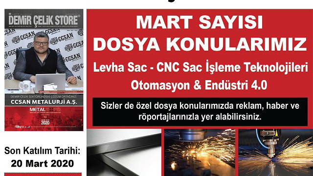 DEMİR ÇELİK STORE DERGİSİ REKLAM 