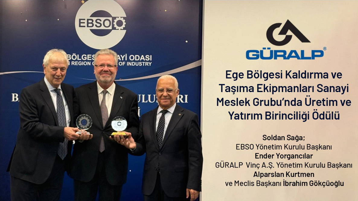 EBSO’dan Güralp Vinç’e “Üretim ve Yatırım Birinciliği” ödülü