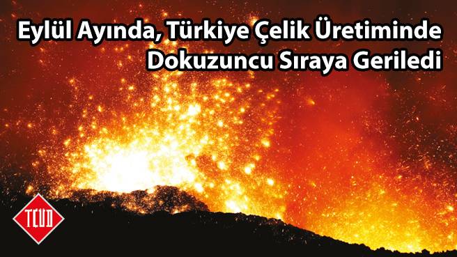 Eylül Ayında, Türkiye Çelik Üretiminde Dokuzuncu Sıraya Geriledi