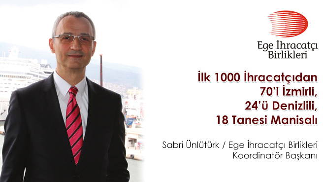 İlk 1000 İhracatçıdan 70'i İzmirli, 24'ü Denizlili, 18 Tanesi Manisalı