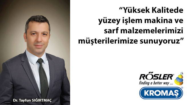 Yüksek Kalitede yüzey işlem makina ve sarf malzemelerimizi müşterilerimize sunuyoruz