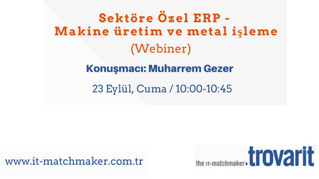 Sektöre Özel ERP - Makina Üretim ve Metal İşleme